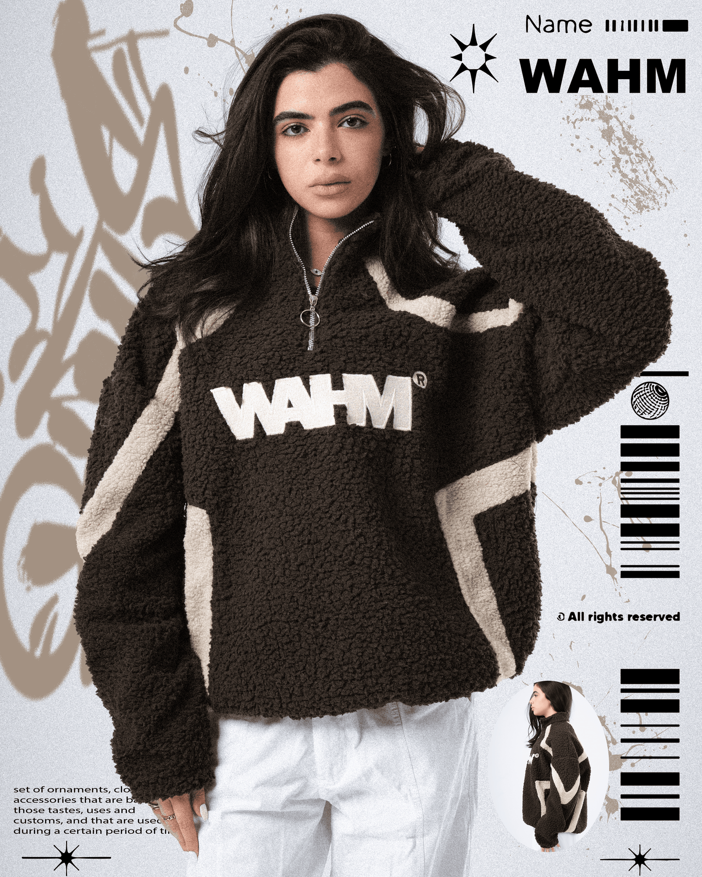 DOUBLE-STAR FLEECE CREWNECK