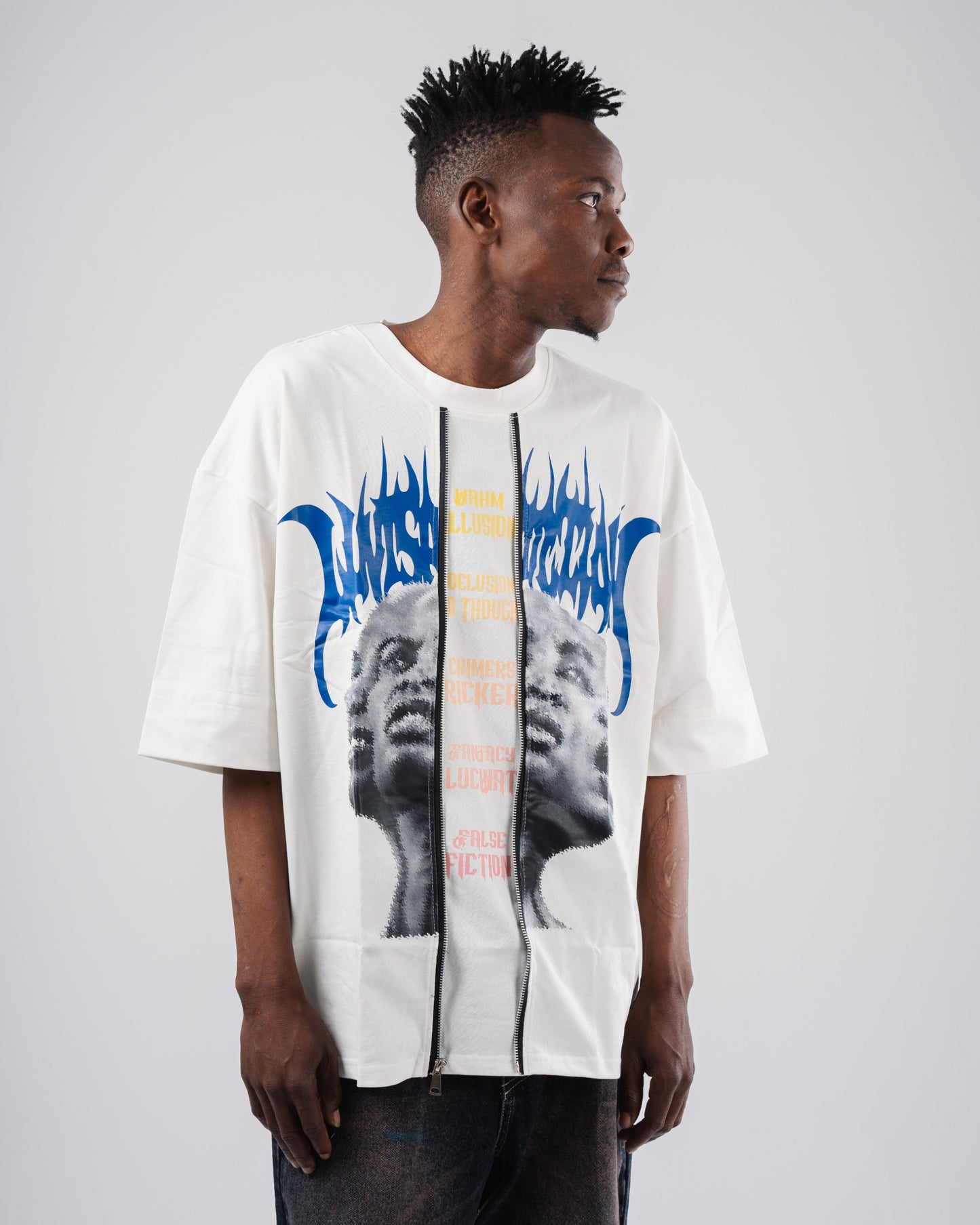 Double zipper tee.