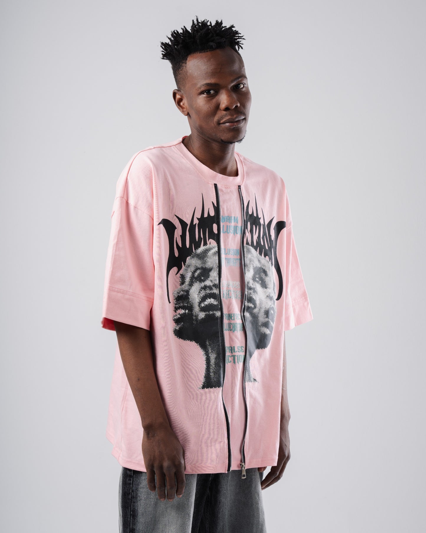 Double zipper tee.