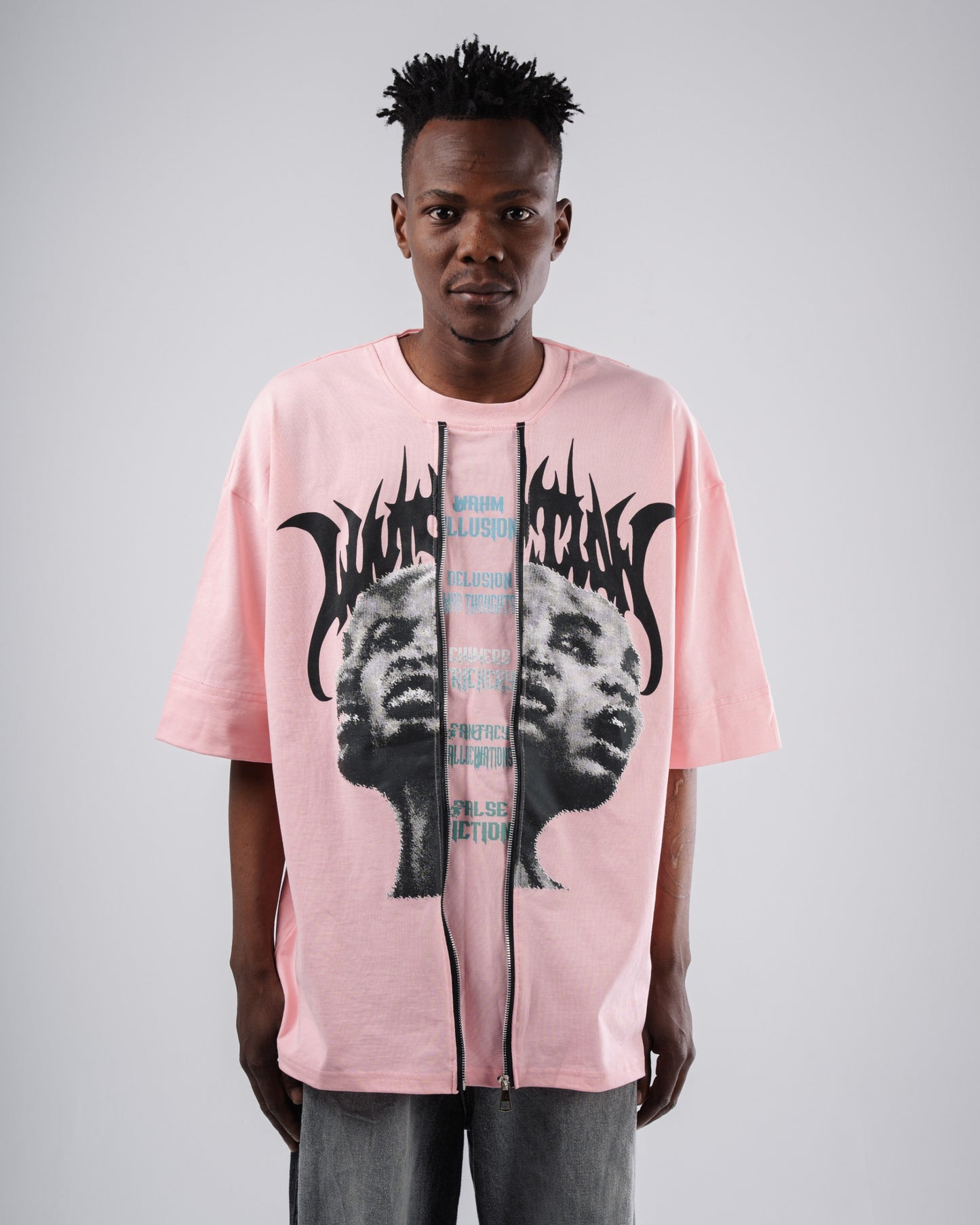 Double zipper tee.