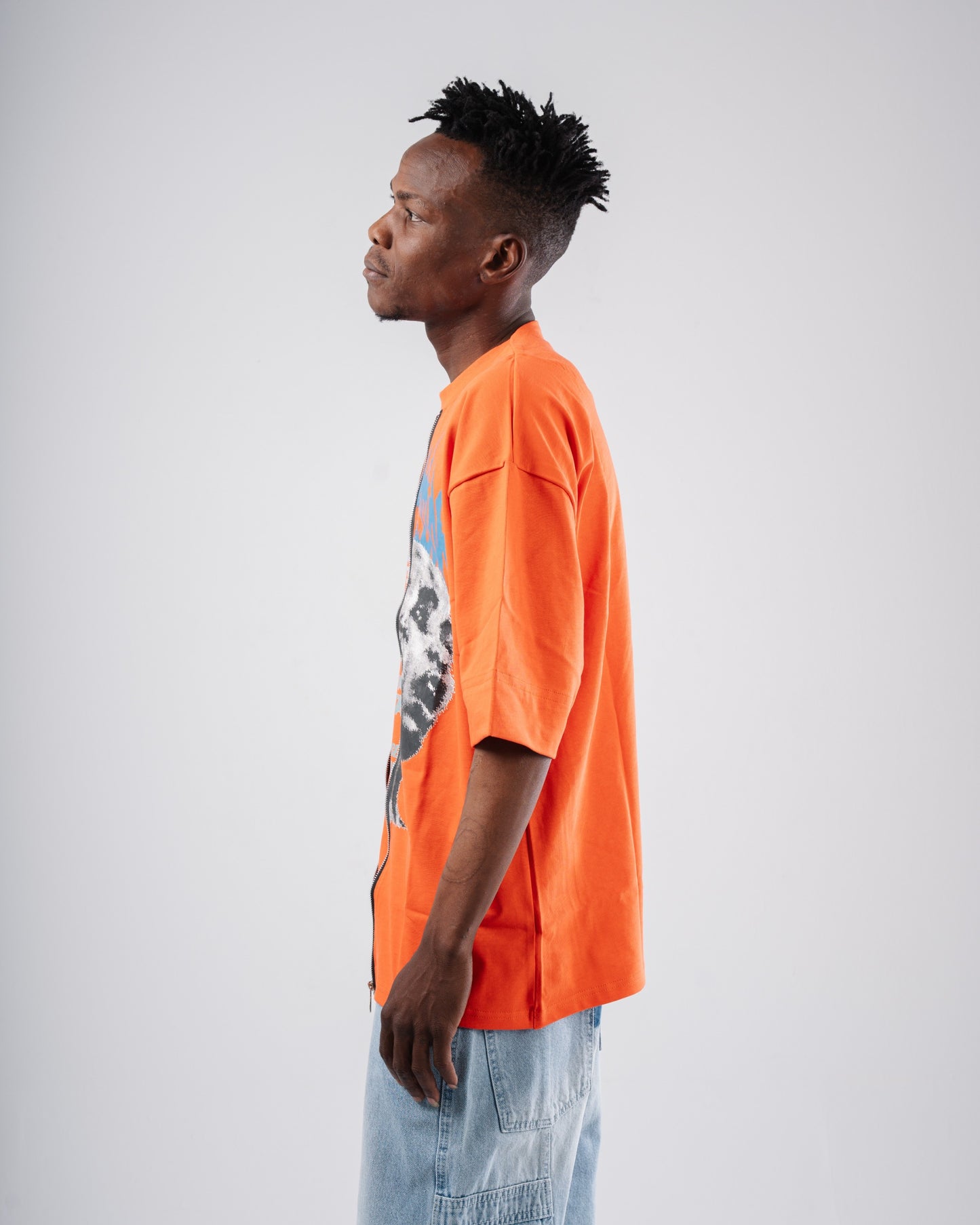 Double zipper tee.