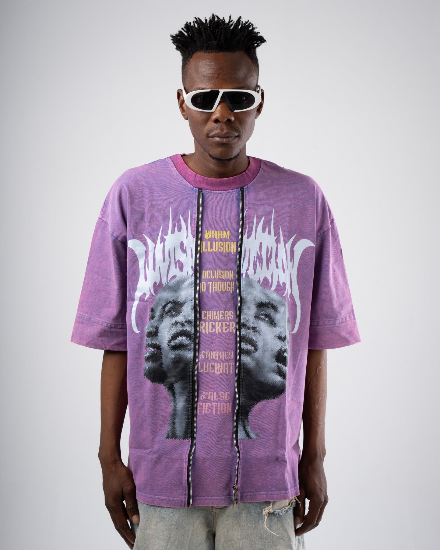 Double zipper tee.