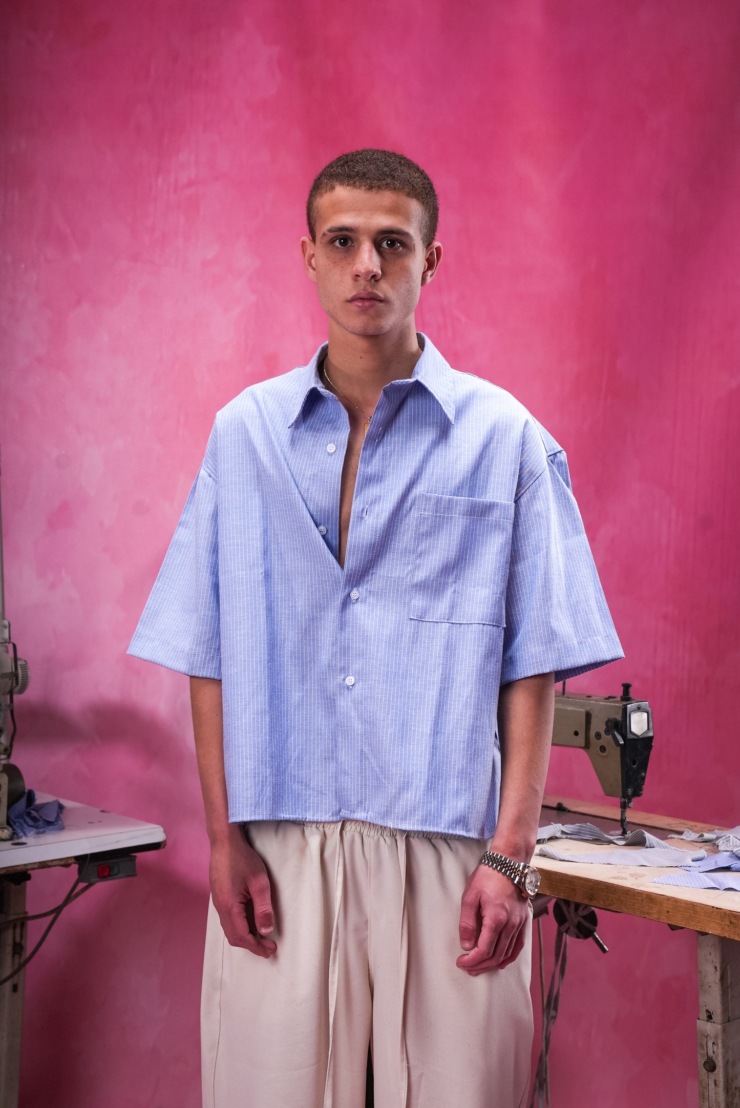 Blue Stripped Chemise "Uni Sex"